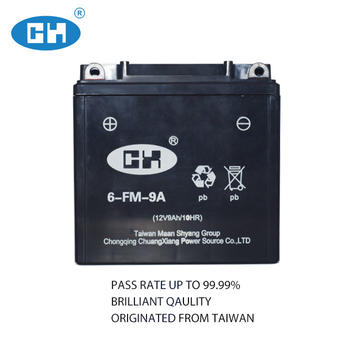 12V 9Ah Chuangxiang 6-FM-9A Maintenance Free Sealed Lead Acid Battery For Motorcycle